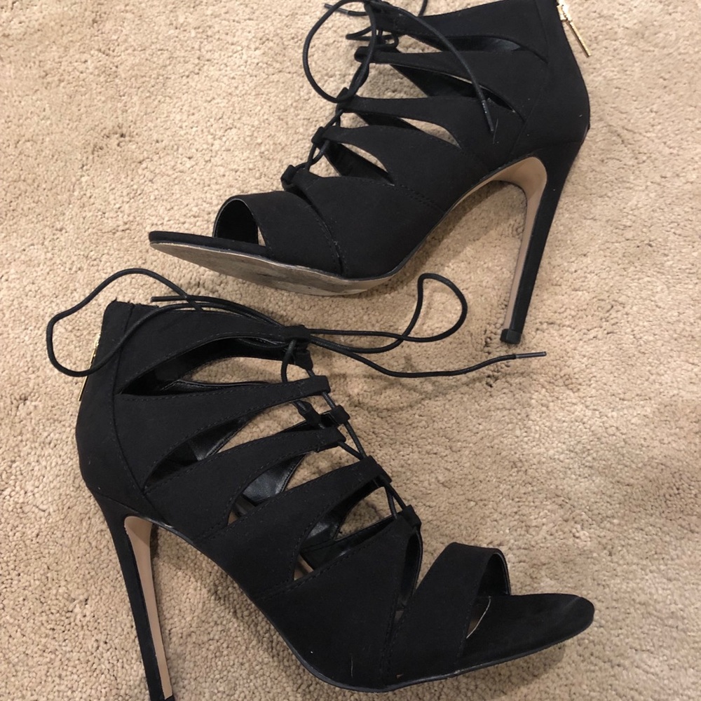 Madden Girl strappy black heels